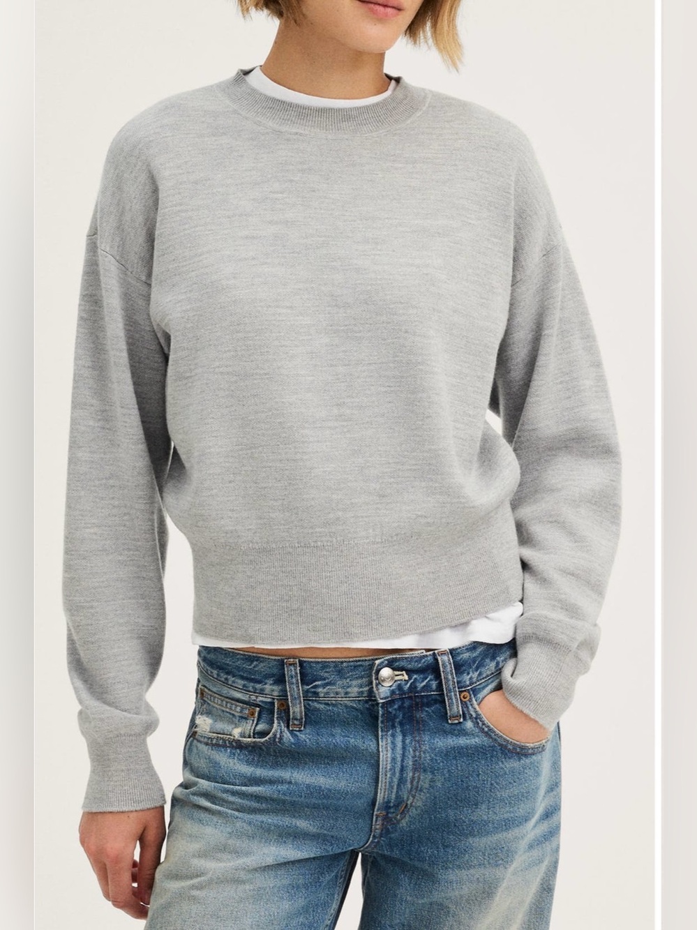 Madewell Women’s Relaxed Crewneck Wool
Silk Blend Sweater